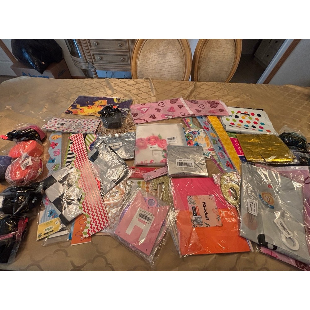 BIG Party Supplies Box Decorations Banners Misc Boys Girl Birthday Kids Lot